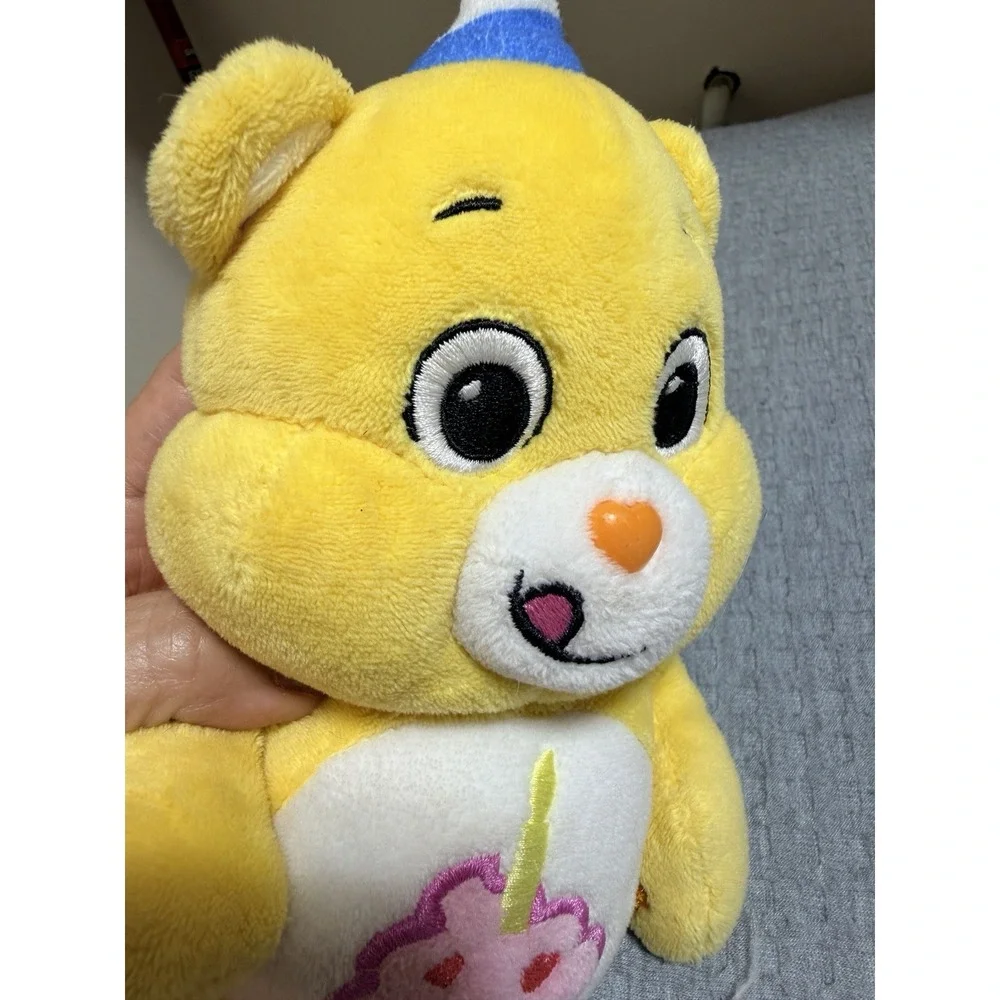 Care Bears Yellow Birthday Bear Stuffed Animal Plush Cupcake Party Hat 12